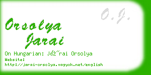 orsolya jarai business card